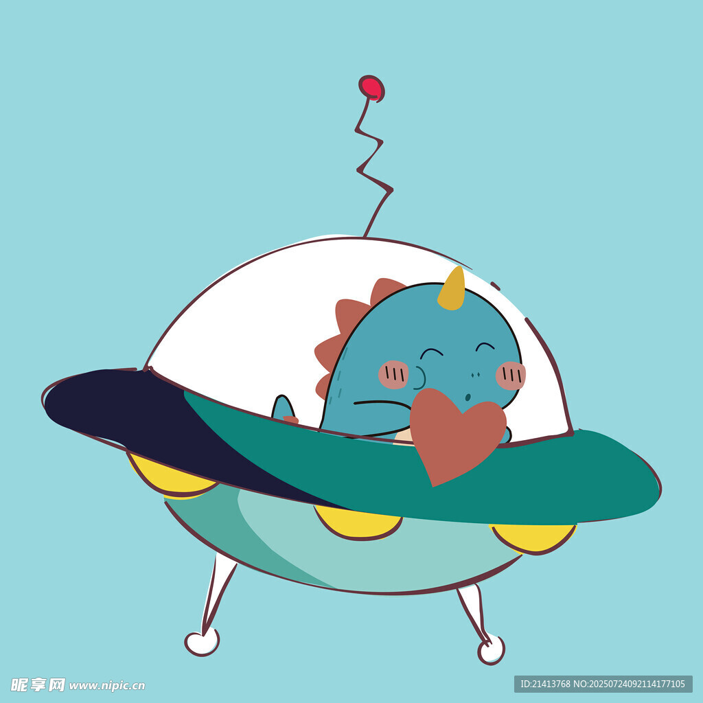 外星小龙乘飞碟