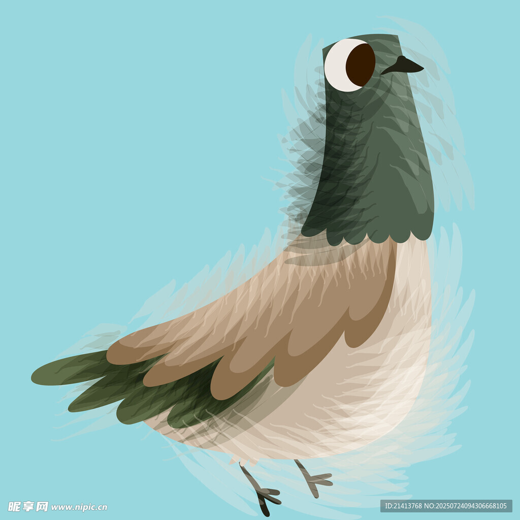 可爱插画风鸽子
