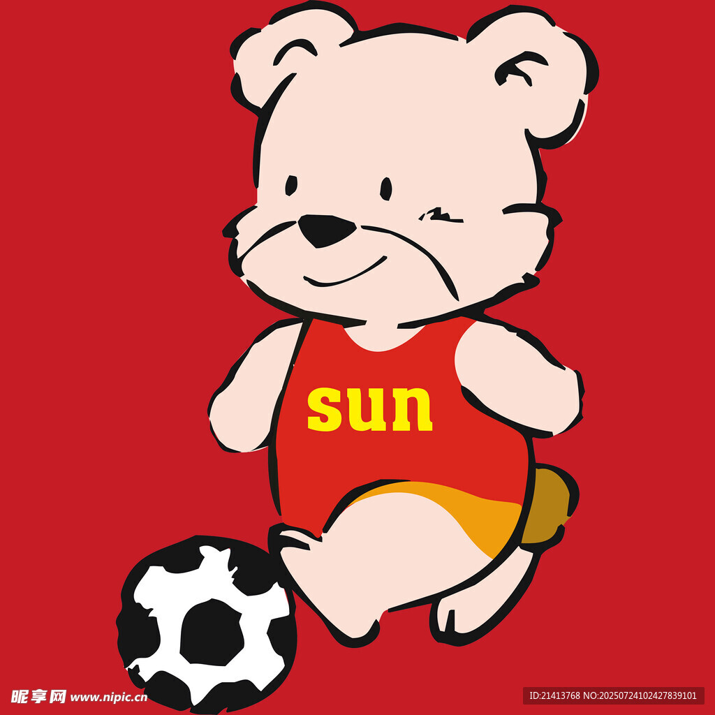 踢球小熊