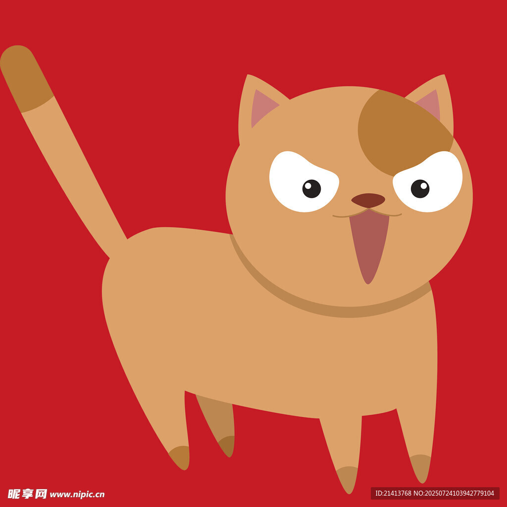 愤怒的卡通猫咪