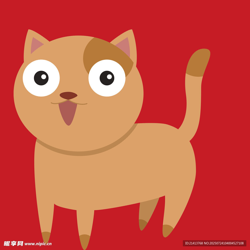 可爱吐舌卡通猫咪形象