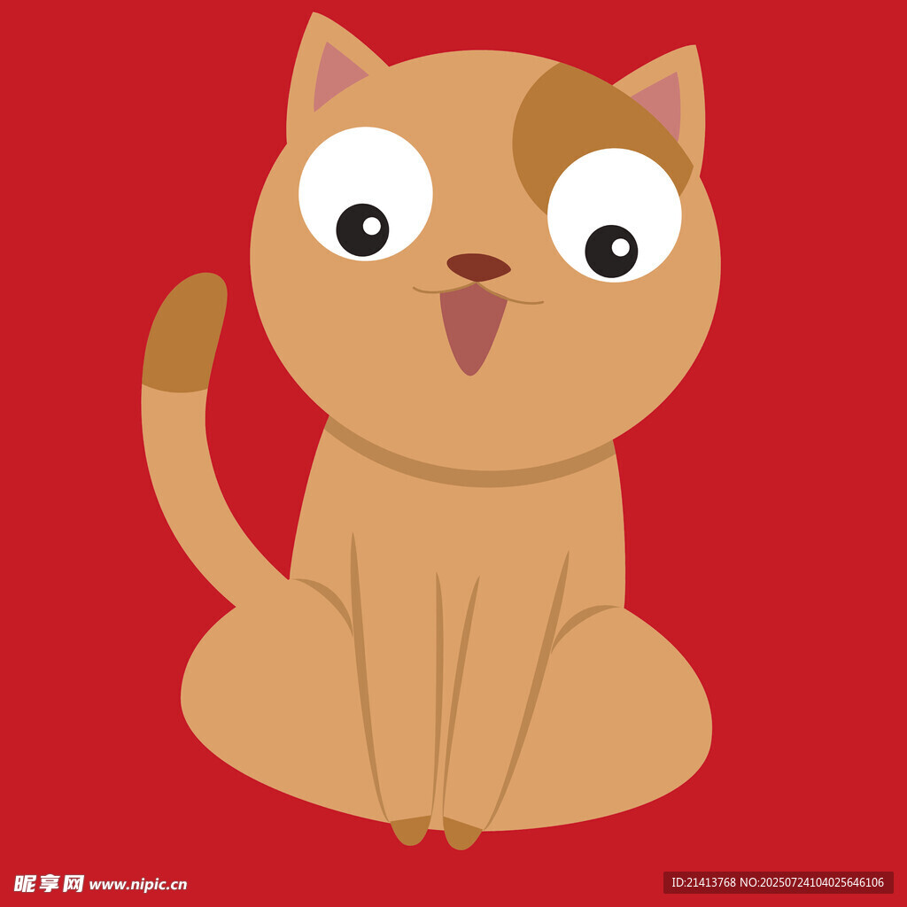 可爱橘猫卡通形象