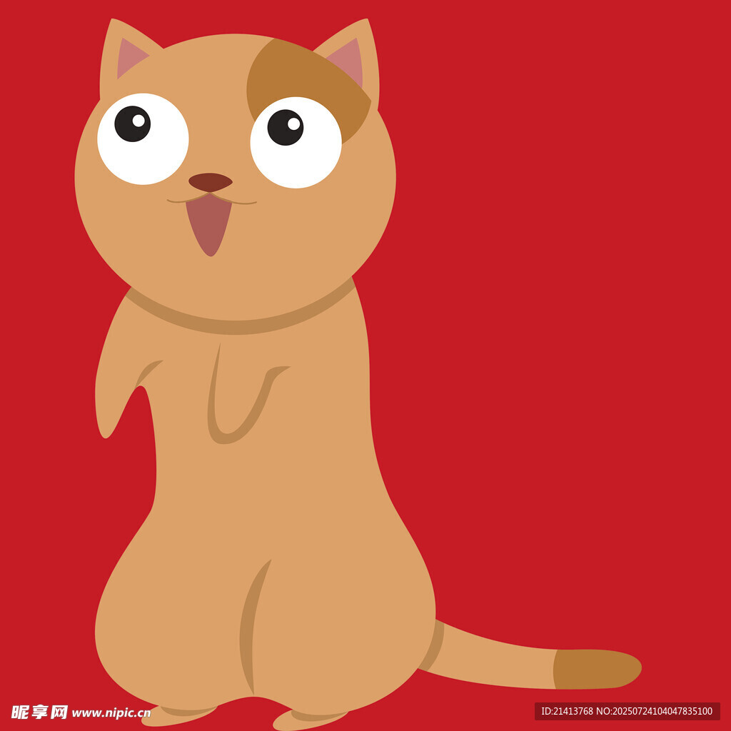 惊讶小猫卡通形象