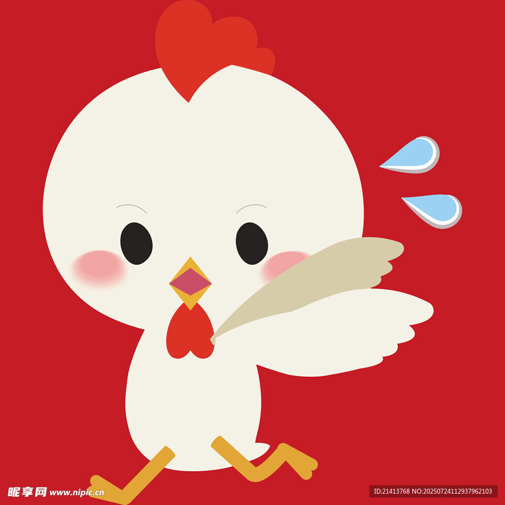 奔跑的可爱小鸡