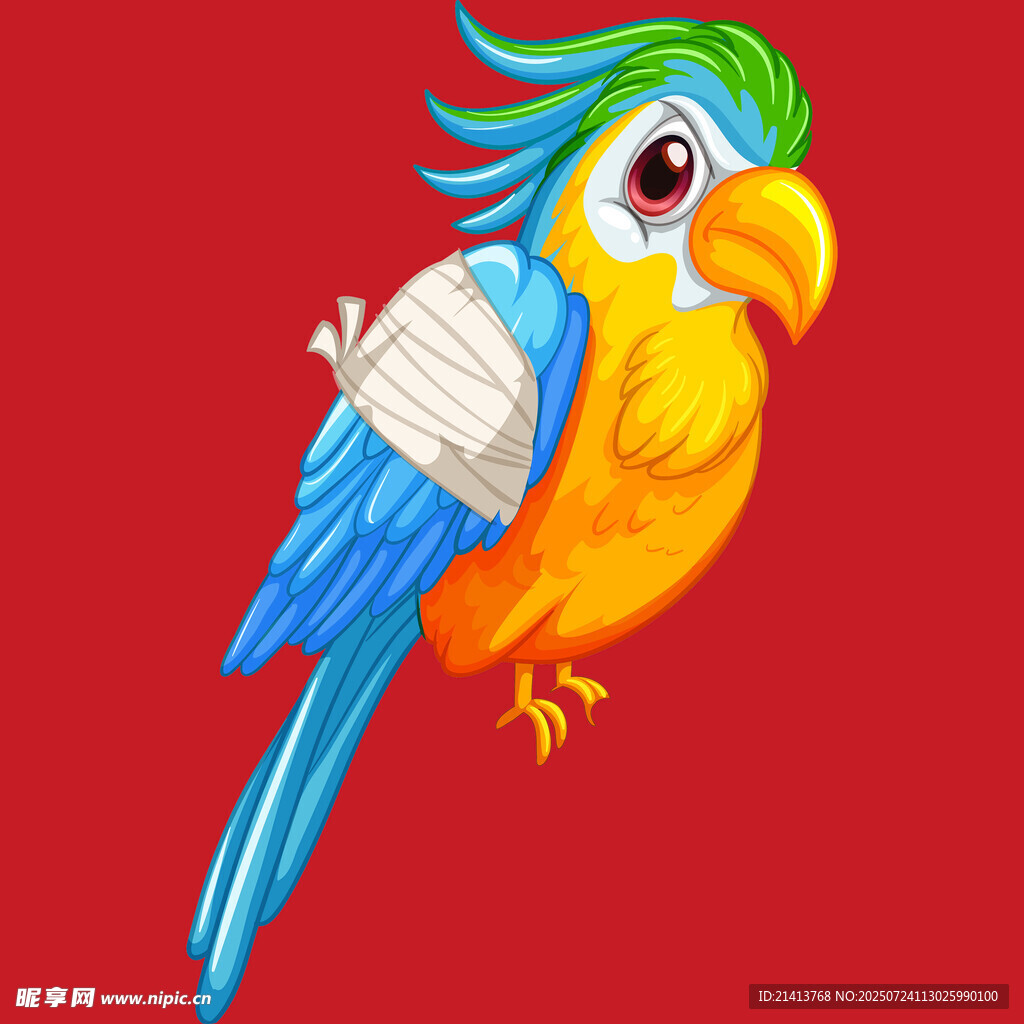 受伤鹦鹉