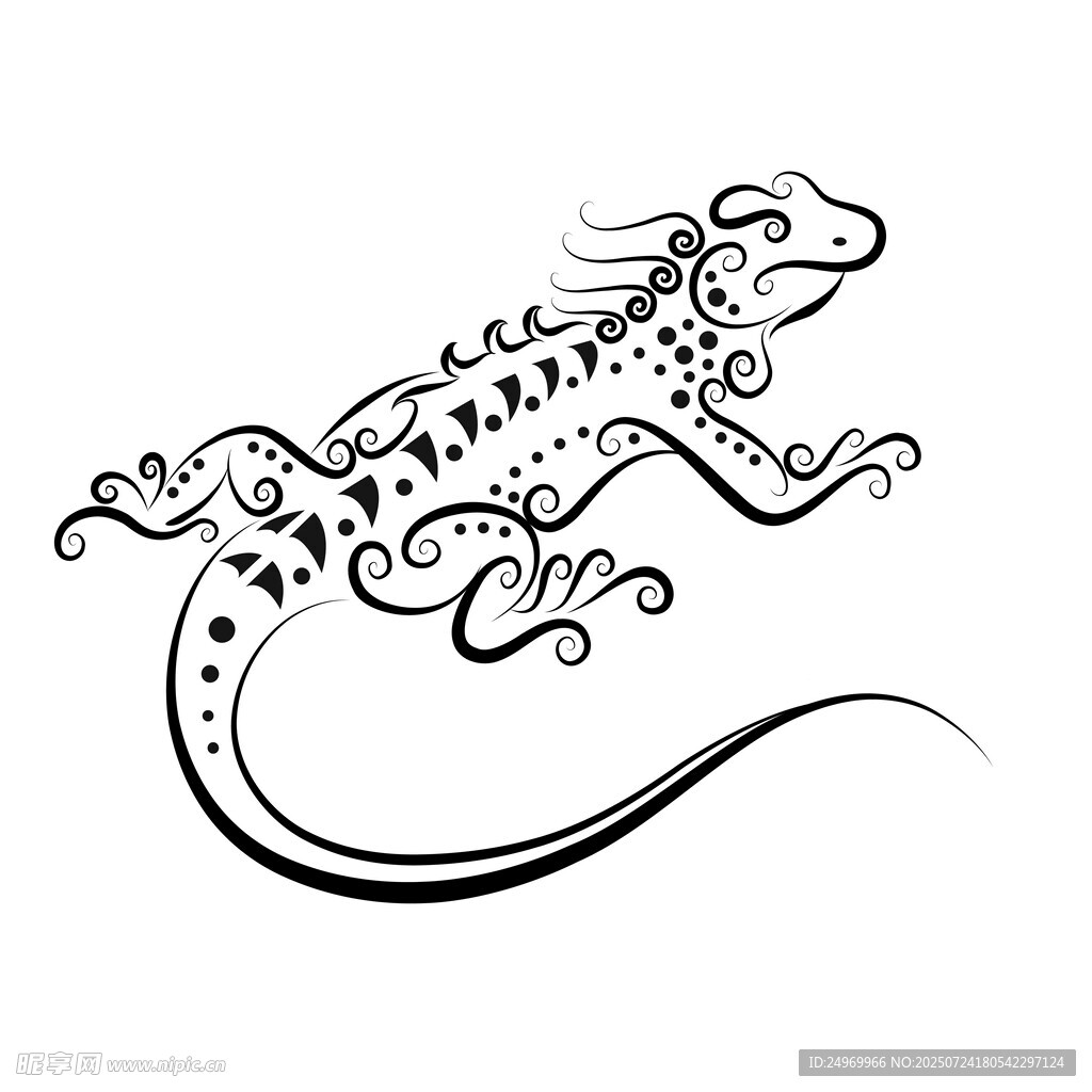 手绘蜥蜴图案设计