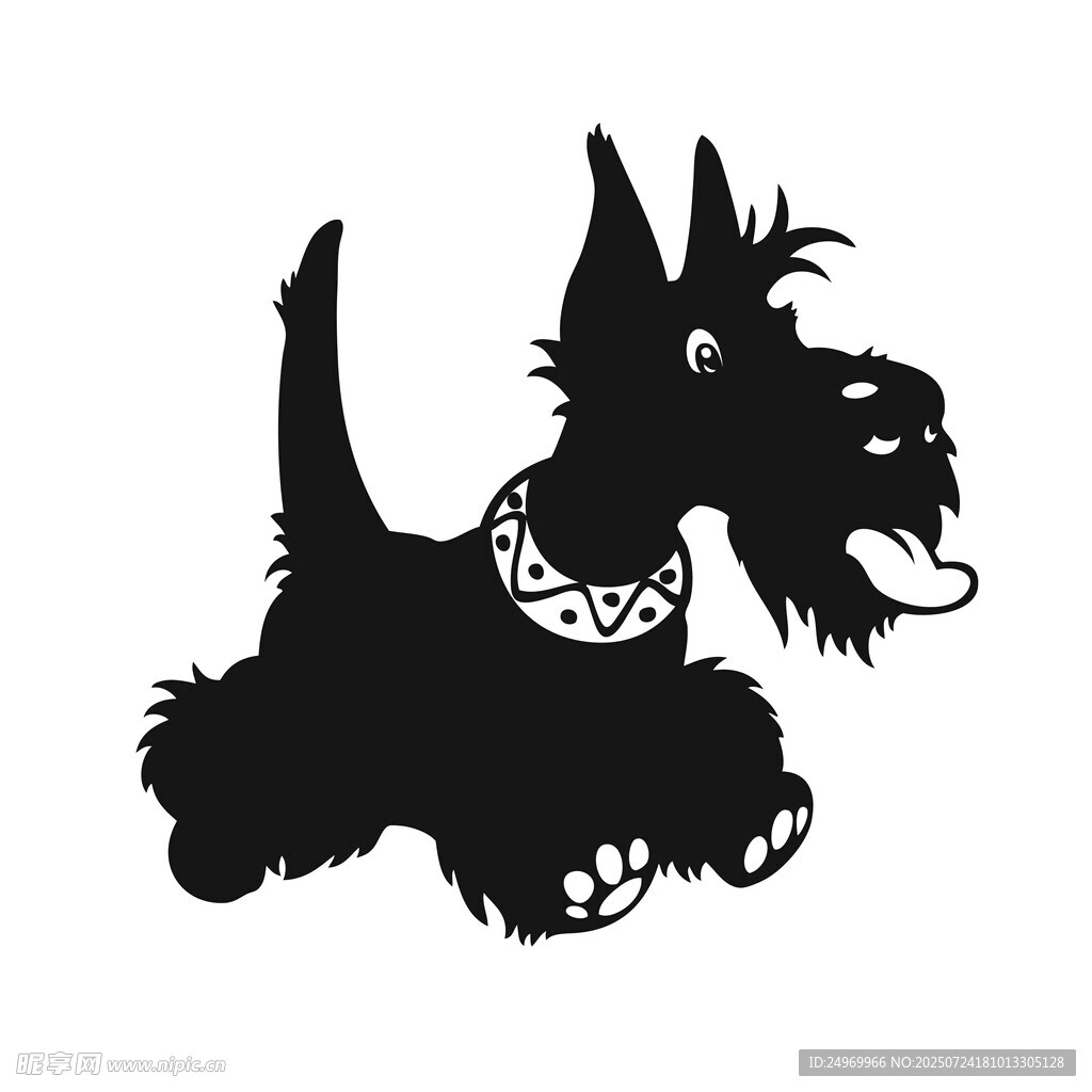 奔跑的苏格兰梗犬
