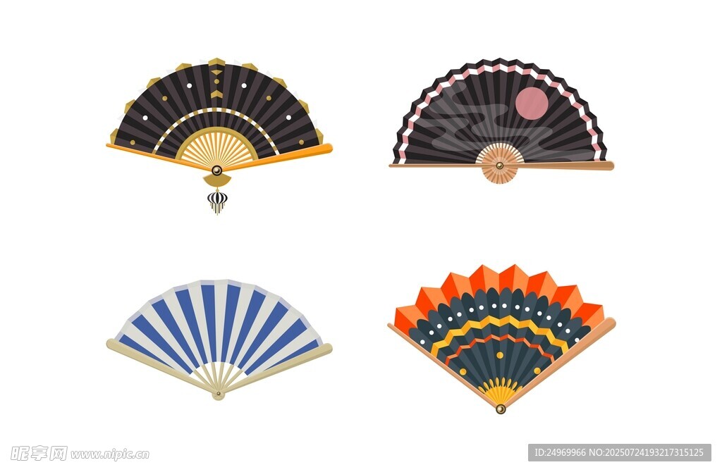 精美扇形饰品展示
