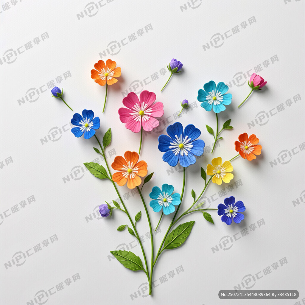小碎花 3d效果 回位