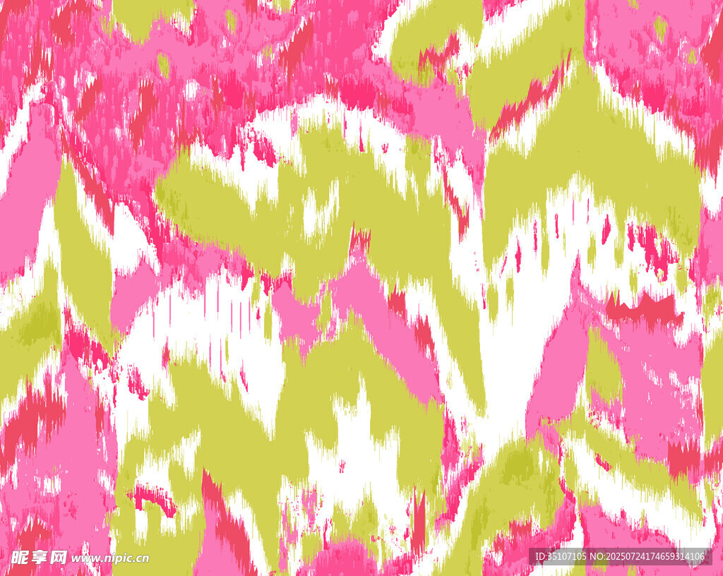 粉色绿色抽象花纹图案