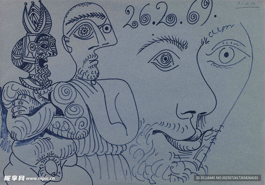 神秘奇幻的人物与眼睛画作