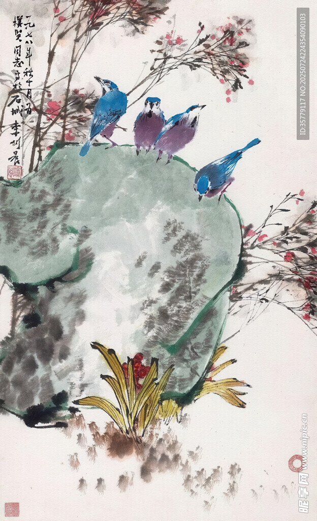 水墨花鸟图