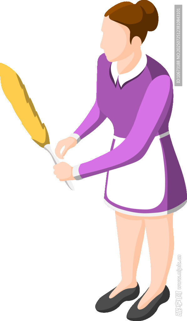 女士手持擀面杖擀面