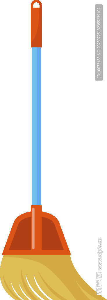 橙色扫帚