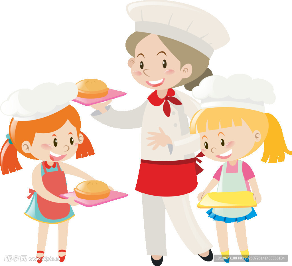 厨师教儿童制作美食