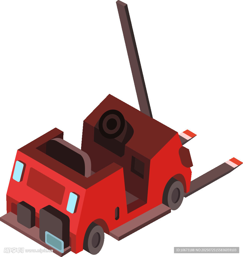 红色叉车模型