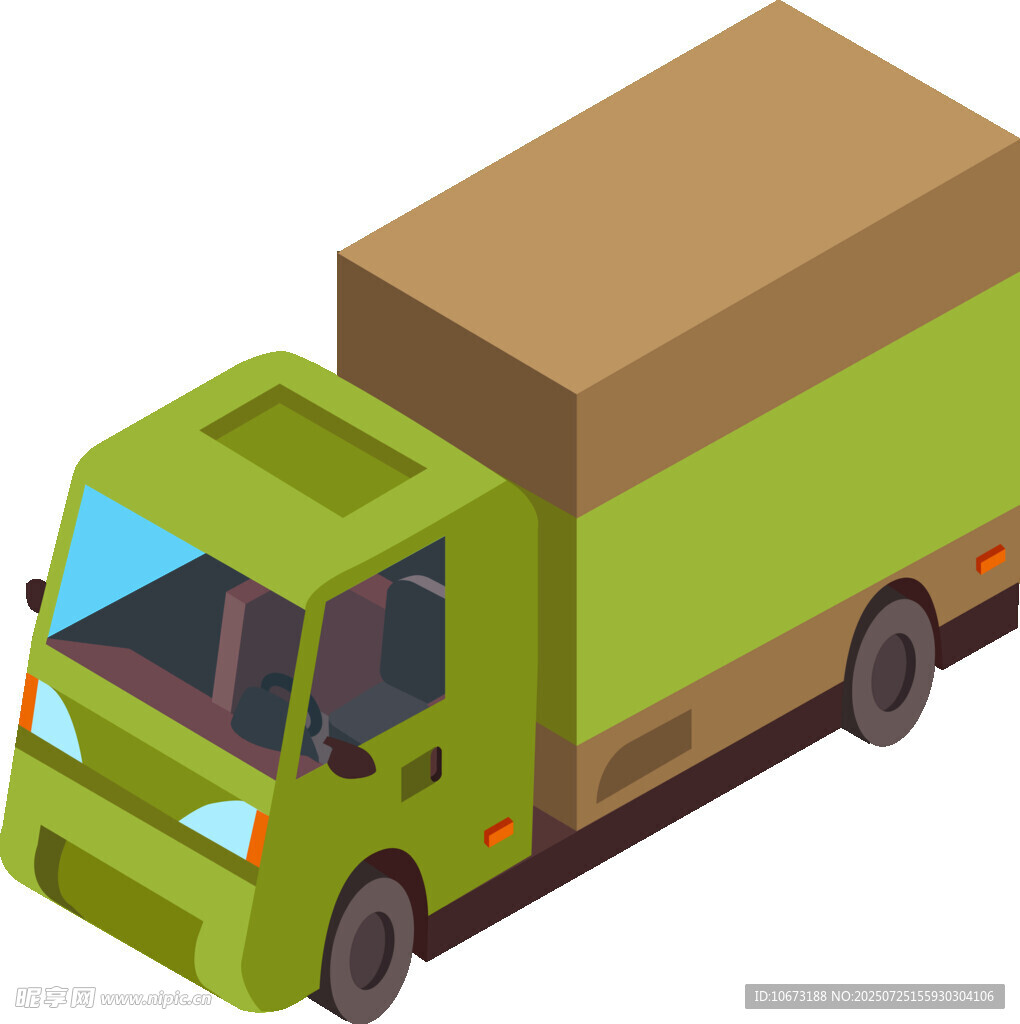 绿色货运卡车