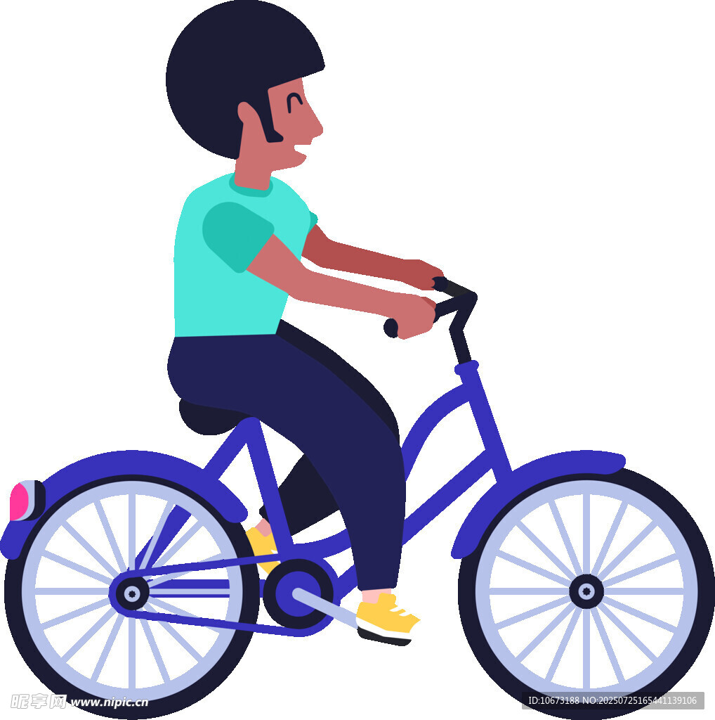 男孩骑行图