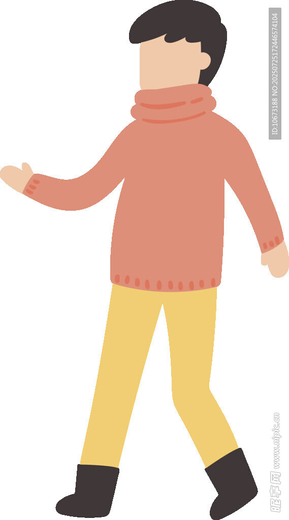 行走的男孩