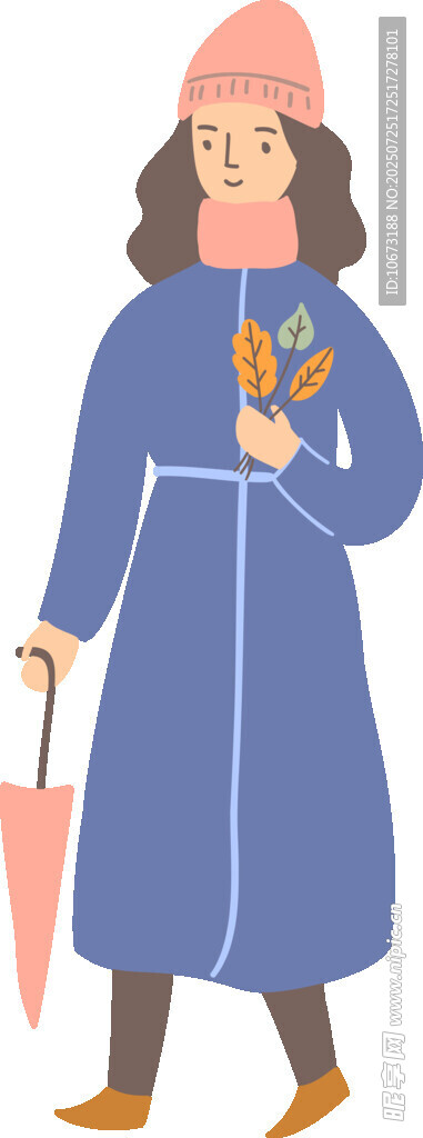 撑伞漫步的时尚女士