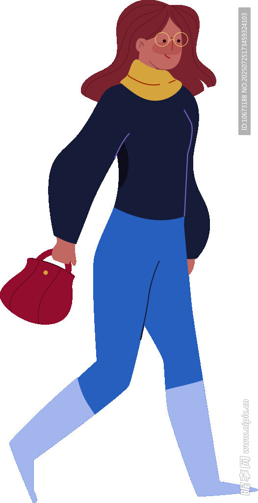 行走的时尚女士