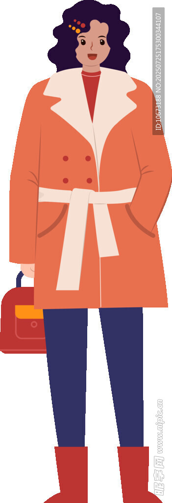 时尚女士手提包出行装扮