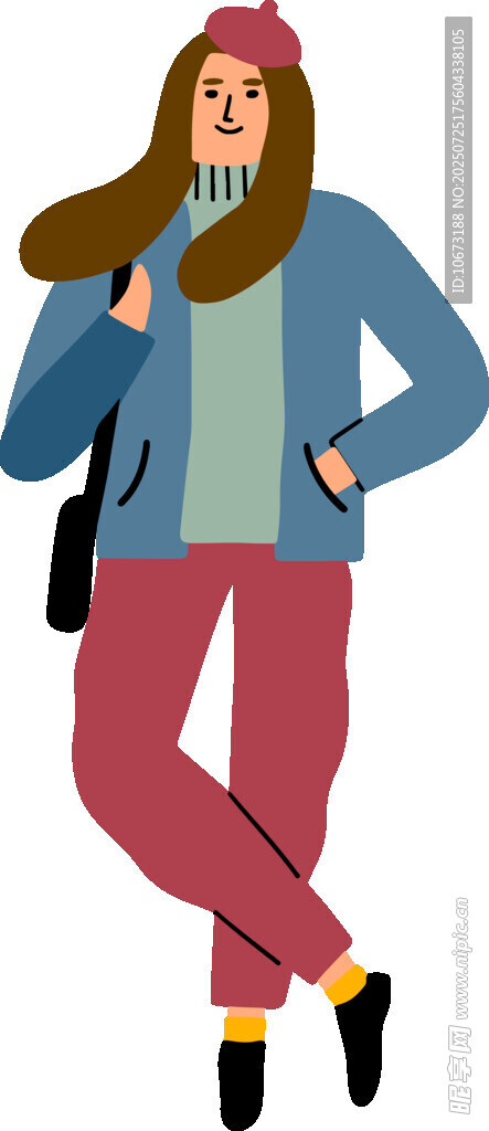 时尚女子休闲出行装扮