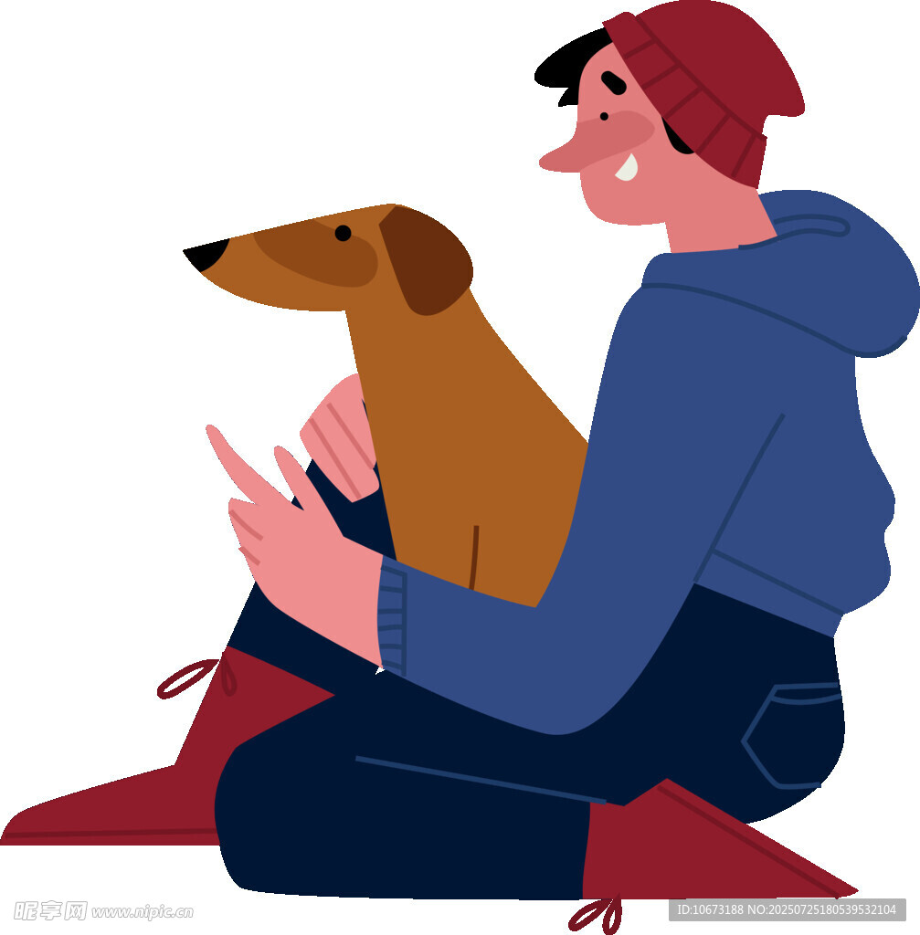 人与萌犬温馨互动瞬间