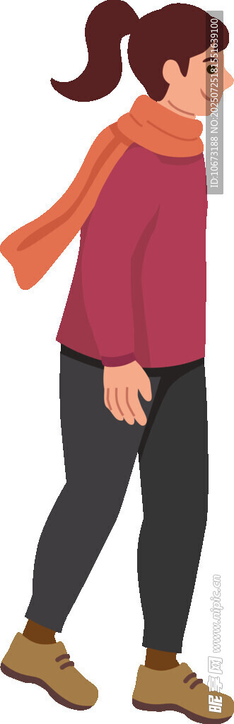 行走的时尚女孩