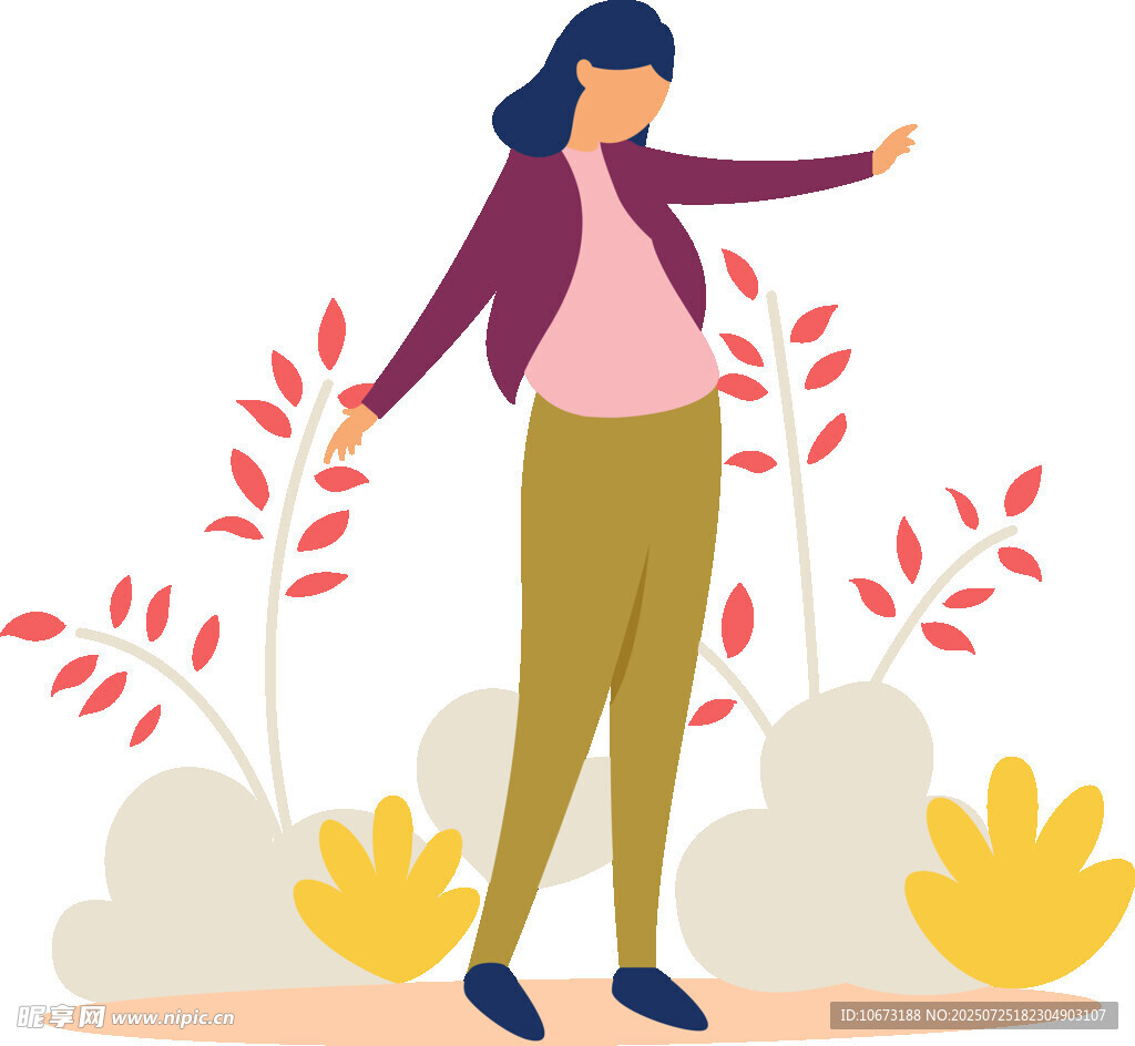 伸展的女士