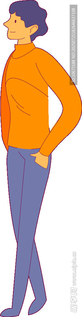 一对穿橙色衣服的男女