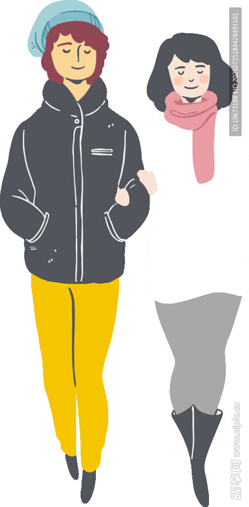 时尚女性冬季服饰搭配