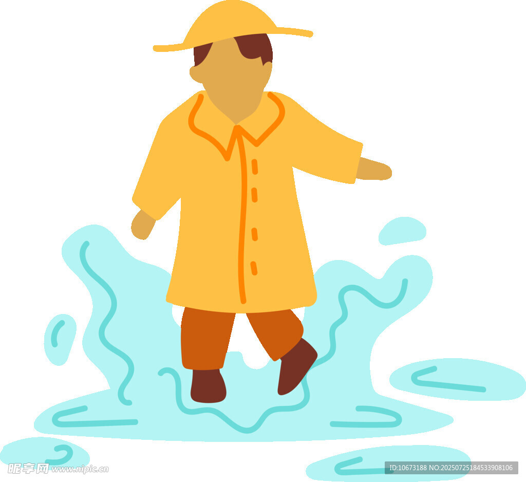 雨中漫步的行人