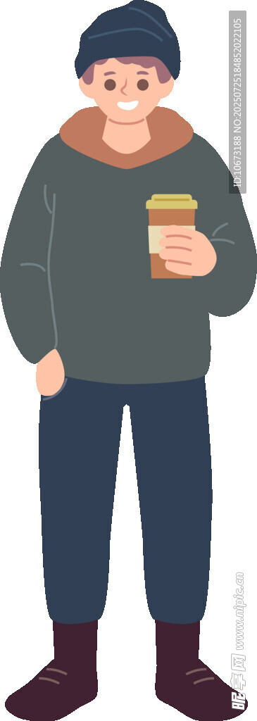 手持汉堡的休闲男子