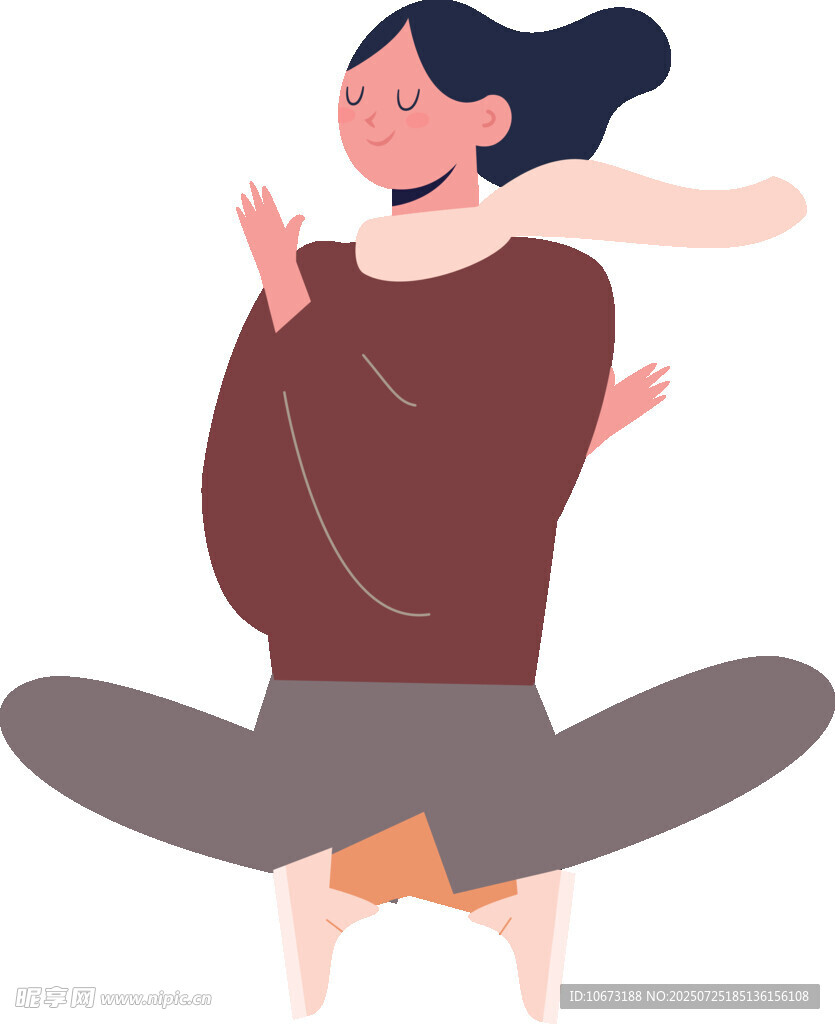 静坐冥想的女性