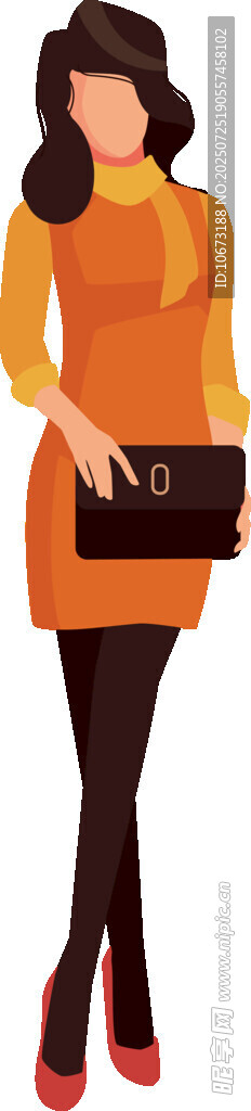 时尚女士的靓丽穿搭展示