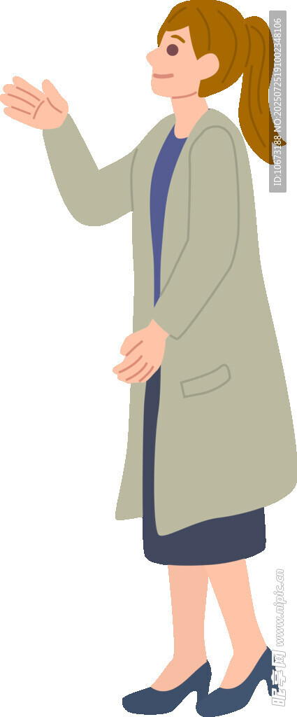 女士优雅手势示意姿态