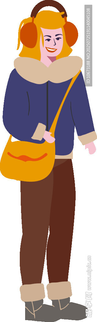 小丑装扮女子挎包出行