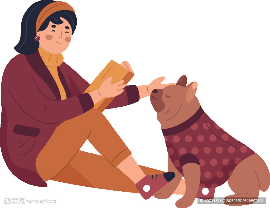 女子与萌犬温馨互动时刻