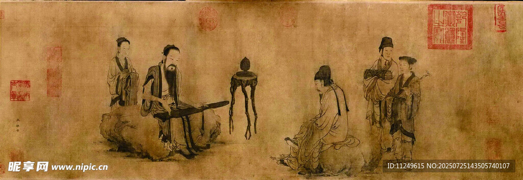 伯牙鼓琴图