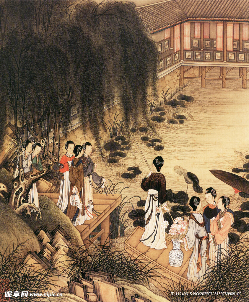 荷塘採莲