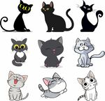可爱猫咪插画集合
