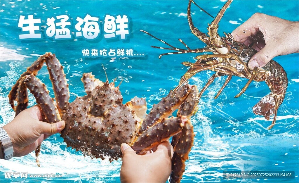 生猛海鲜  帝王蟹  龙虾 