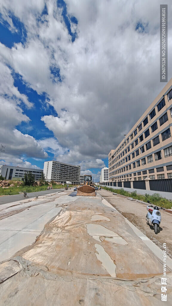 城市在建道路施工现场