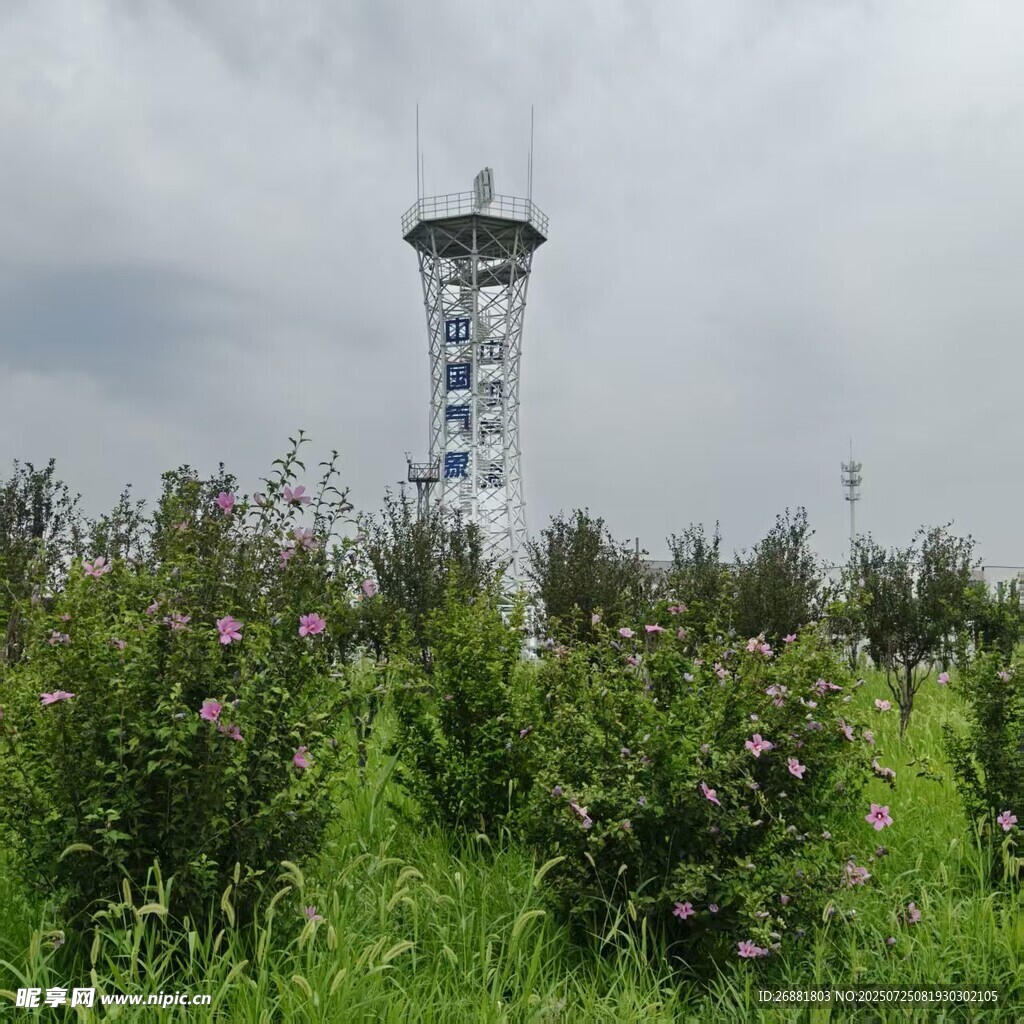 田野中的气象塔