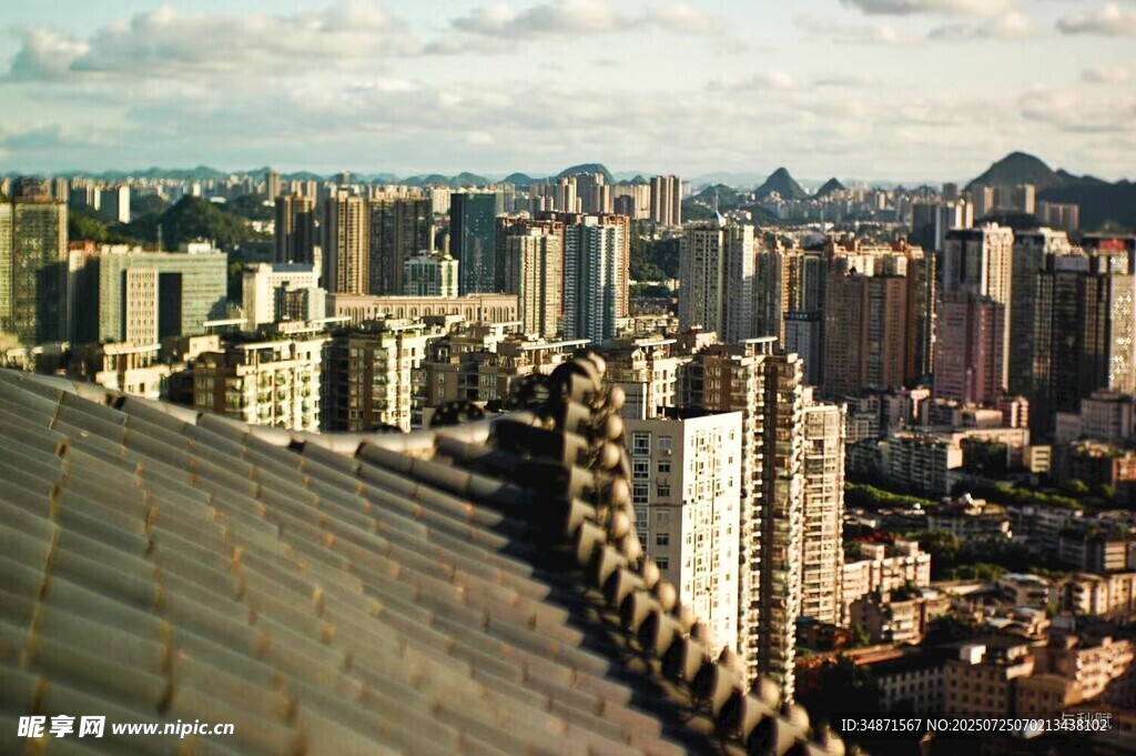 俯瞰城市高楼景观
