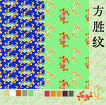 传统方胜纹图案设计展示