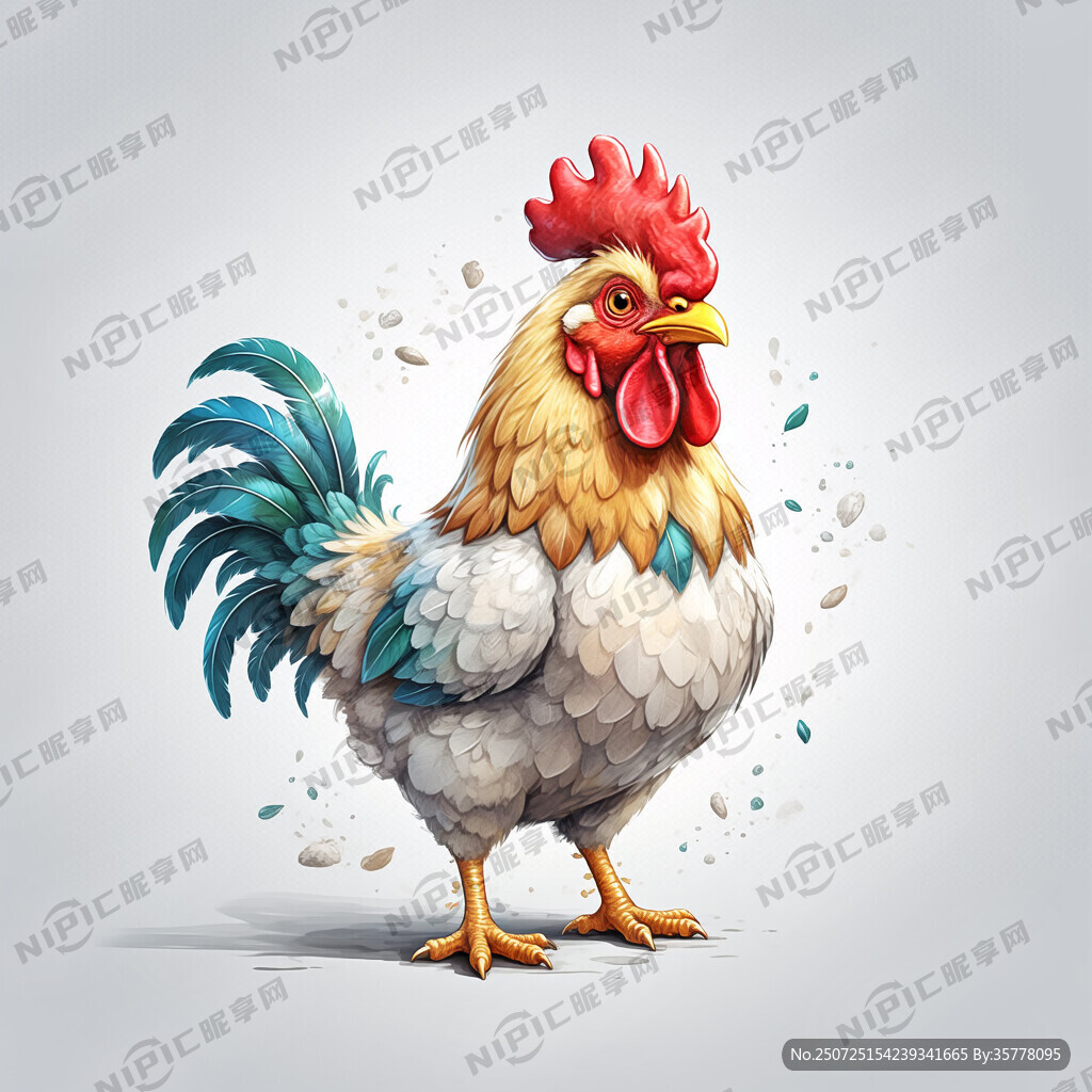 透底 卡通  拇指公鸡 全身
