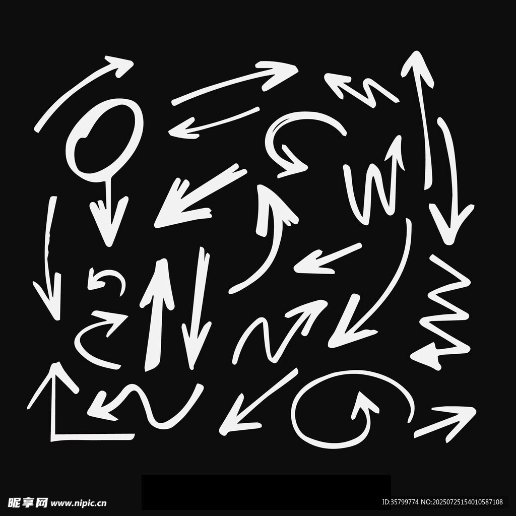 手绘箭头图案