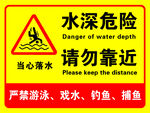 水深危险警示牌
